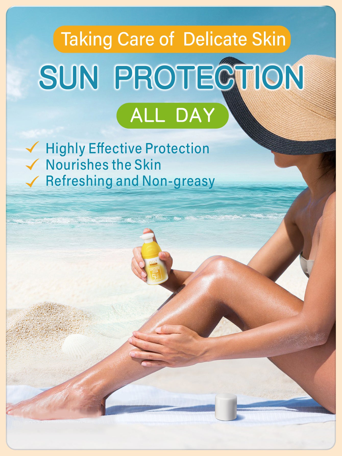 Sunscreen SPF 50 Invisible, Broad Spectrum Face Sunscreen Weightless, Scentless, and Oil Free - For All Skin Types and Skin Tones